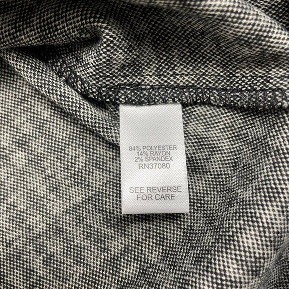 CATO BLOUSE HOUNDSTOOTH SQUARE NECK SIZE 22/24W PUFF SLEEVE CAREER ARTSY CAPSULE - Picture 4 of 7